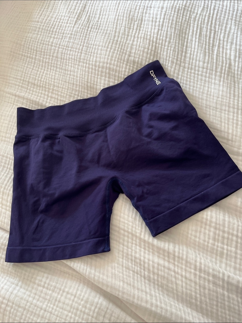 DFYNE large Seamless Navy Athletic Bike Shorts